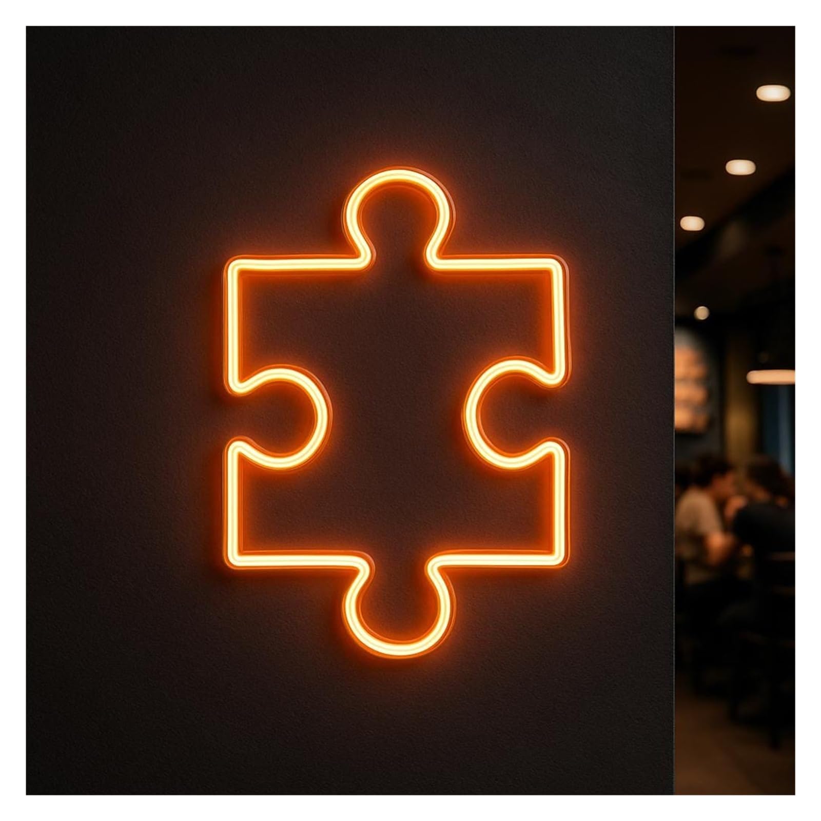 RONGCH Hanging Art Signs Puzzle Neon Sign Psychology Nursery, Playground Suitable for Bedroom Decoration 45cm(F)