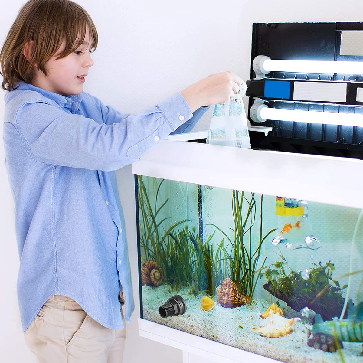 JoyTube Raccordo Passante Per Acquario In Plastica 2 Pezzi - 2