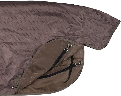 Vista 6 de HORZE Avalanche 1200D Ripstop - Manta impermeable de cuello alto para caballo (relleno de 10.58 onzas), color marrón con chispas de chocolate