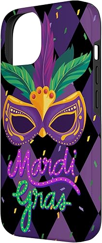 Miniatura 5 de Funda para iPhone 11 Pro Max Mardi Gras NOLA Festive Carnival Mask New Orleans Party Case