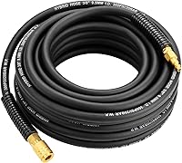 TXECPRO 3/8" x 50ft Hybrid Air Hose: Kink-Resistant, Lightweight, 300 PSI, All-Weather Flexible with Quick Coupler Fittings & Bend Restrictors