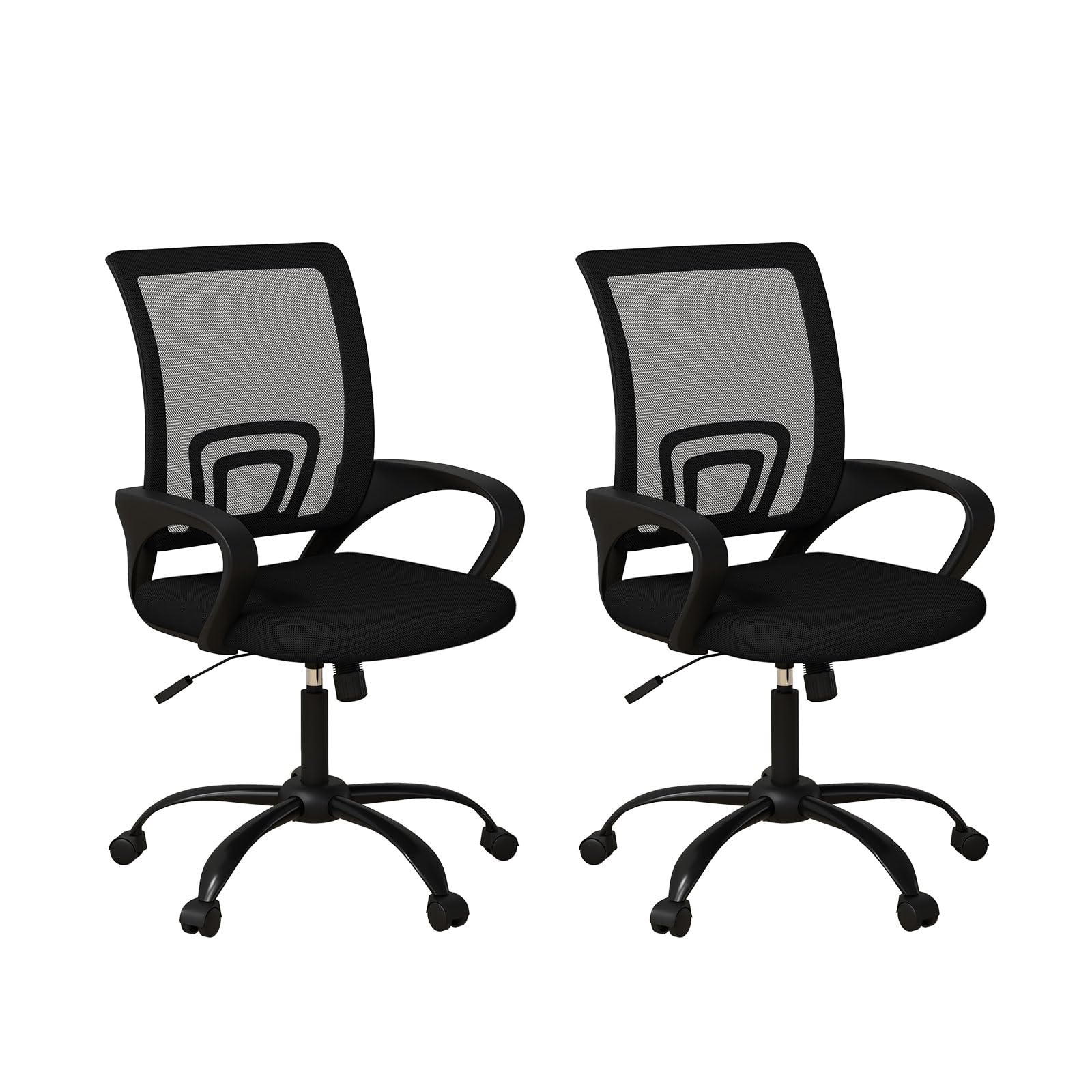 Bonzy Home Ergonomic Office Chairs Set of 2 Rolling Conference Room Chairs with Wheel Mesh Computer Desk Chair