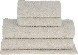 Buddemeyer Jogo de toalhas Florentina Banho Bege 5 peças