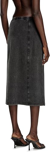 ◆DIESEL◆ O Allegra Skirt Black A165960NJBJ02A A165960NJBJ0 Women's Midi skirt with denim effect | Black | Diesel