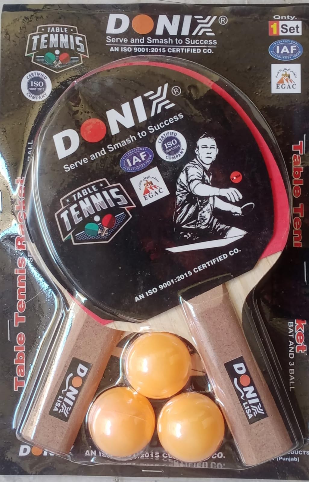 DONIX Table Tennis Play Set Combo (2 Bat and 3 TT Balls) Gift Ping Pong Game Multicolor Table Tennis Racquet (Pack of: 1,350 g) (B0CV9XF5G4) Amazon Price History, Amazon Price Tracker