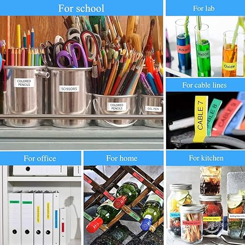 Miniatura 7 de Paquete de 7 cintas de etiquetas DYMO D1 45010 45013 45016 45017 45018 45019 45021 D1 repuestos compatibles con DYMO LabelManager 160 280 420P PnP