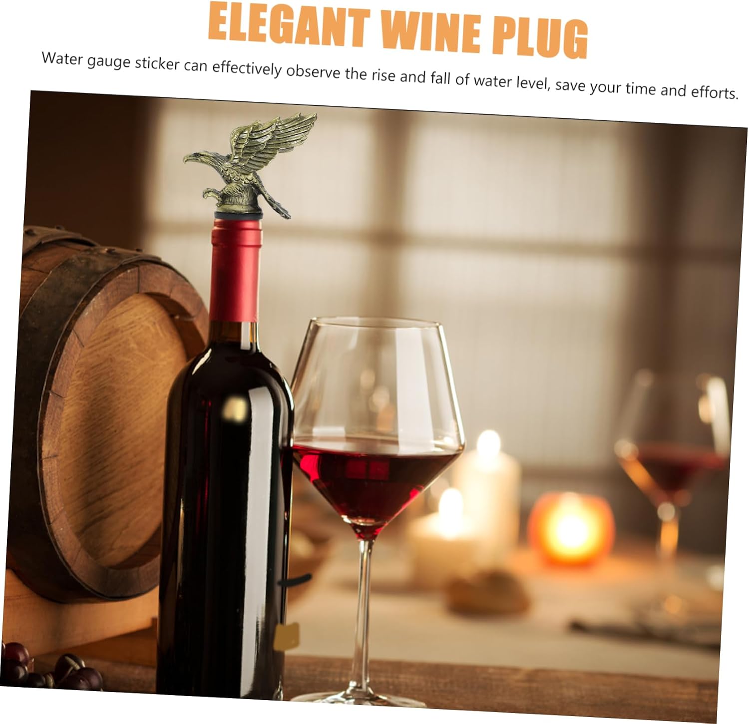 Wine Pourer Spout and Bottle Stopper Multi-functional Design for Easy Pouring and Sealing for Wine and Bar Decoration Antique Finish
