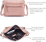 Leather Crossbody Bags for Women Small Soft Genuine Pebbled Sling Shoulder Handbag Crossover Purse with Full Adjustable Strap