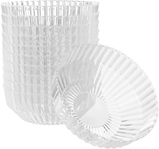 Exquisite Clear Plastic Bowls Disposable - 16 Oz - 20 Count - Disposable Soup Bowls - Great for Weddings Parties and Formal Occasions
