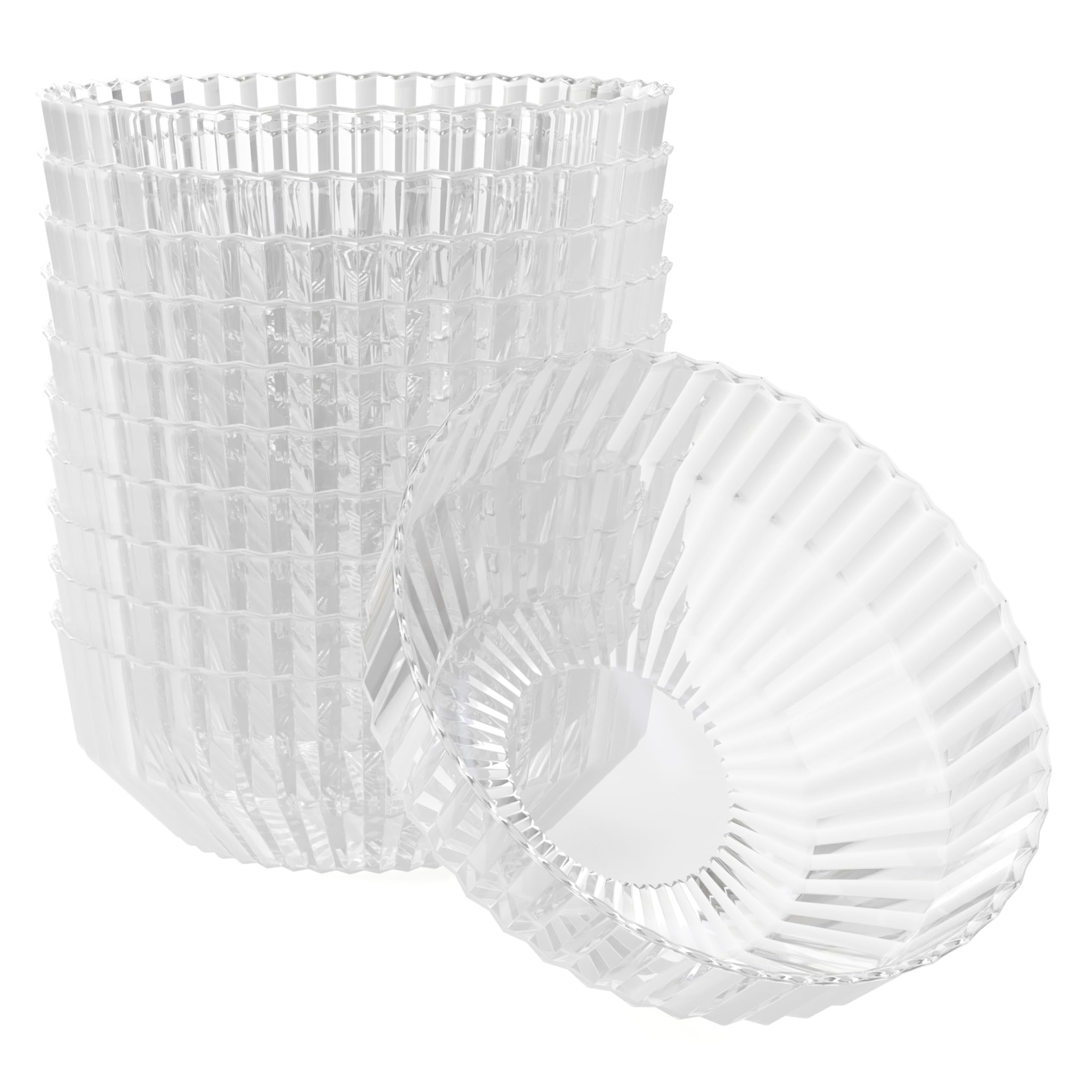 Exquisite Clear Plastic Bowls Disposable - 16 Oz - 20 Count - Disposable Soup Bowls