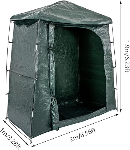 Miniatura 6 de YETINGSHOP Tienda de campaña de almacenamiento para bicicletas, cobertizo impermeable para jardín, patio trasero, edificios, cobertizos de