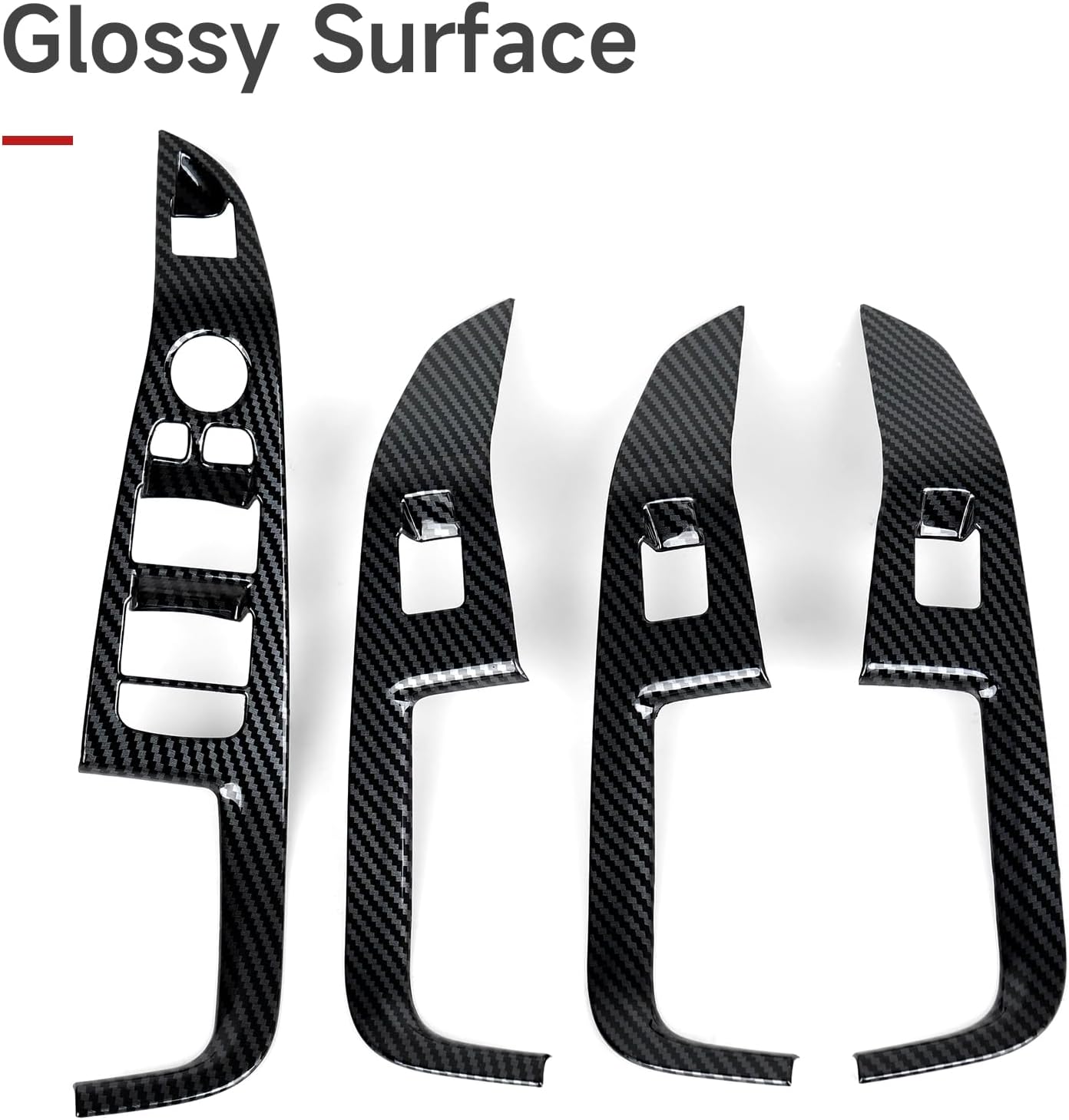 4PCS Car Window Lift Switch Panel Cover Decal Carbon Style ABS Trim Sticker fits for BMW Accessories - ONLY for X5 G05 2019-2026