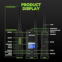Vista 10 de Retevis NR30S 2 Way Radio Long Range,IP67 Waterproof Two Way Radios with Mic,Noise Canceling,2800mAh,Group Call,Emergency,NOAA,Heavy