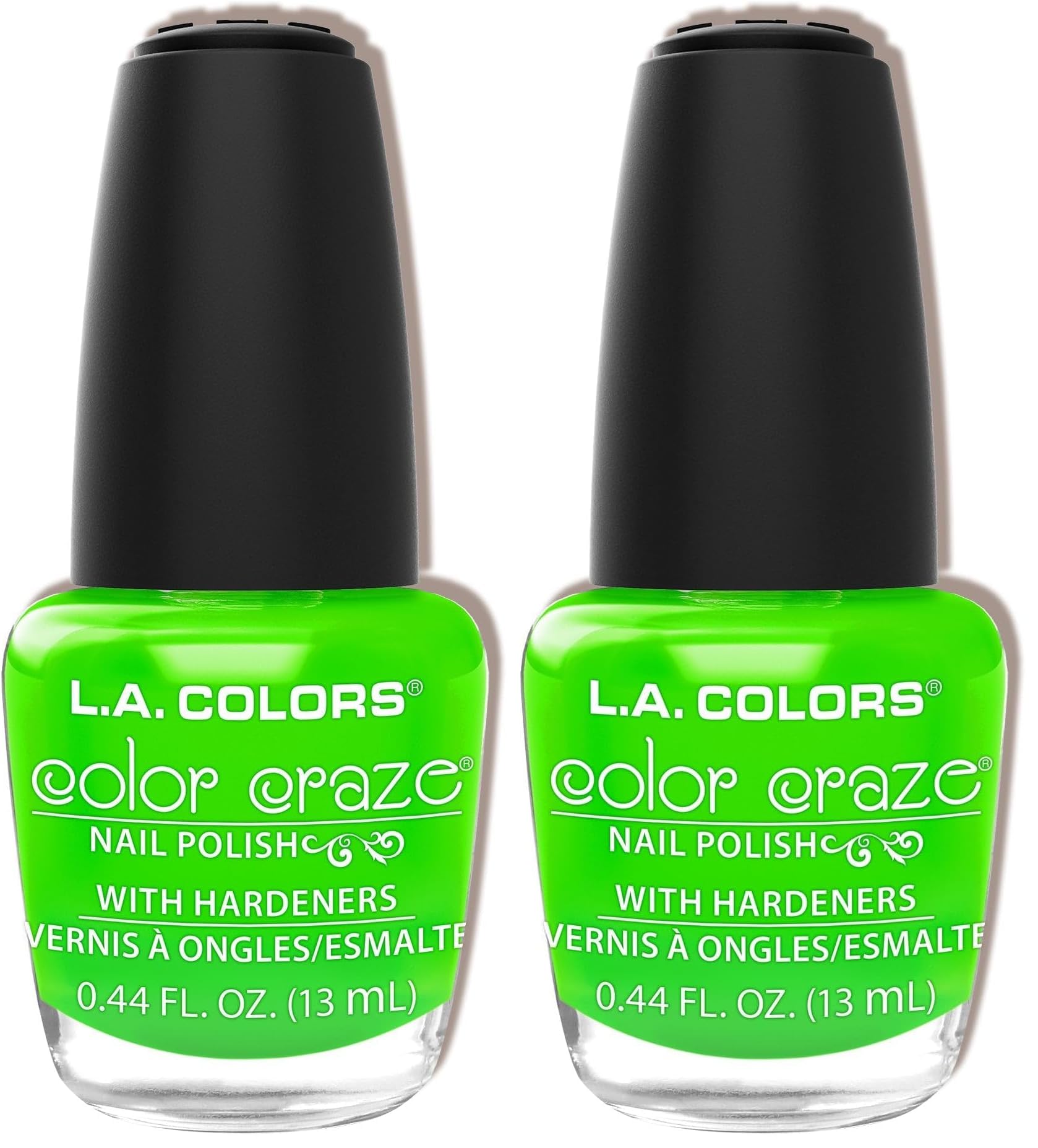 L A COLORS Color Craze Nail Polish Mint CNP506 Pack of 2