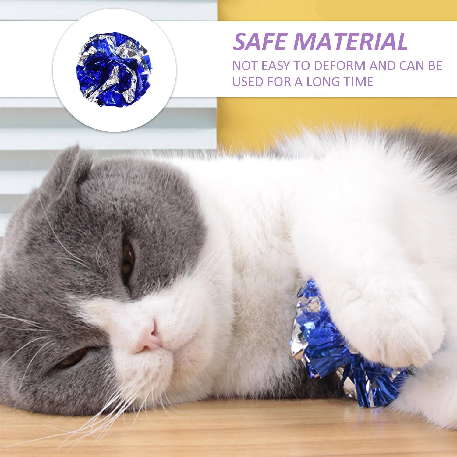 MAXQUU 16 Piece Cat Toys - Noisy Paper Balls, Wrinkle Balls, Interactive Indoor Play (6cm) - Image 4