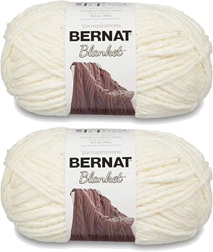 Bernat Blanket Big Ball Yarn 2-Pack Vintage White 161110-10006
