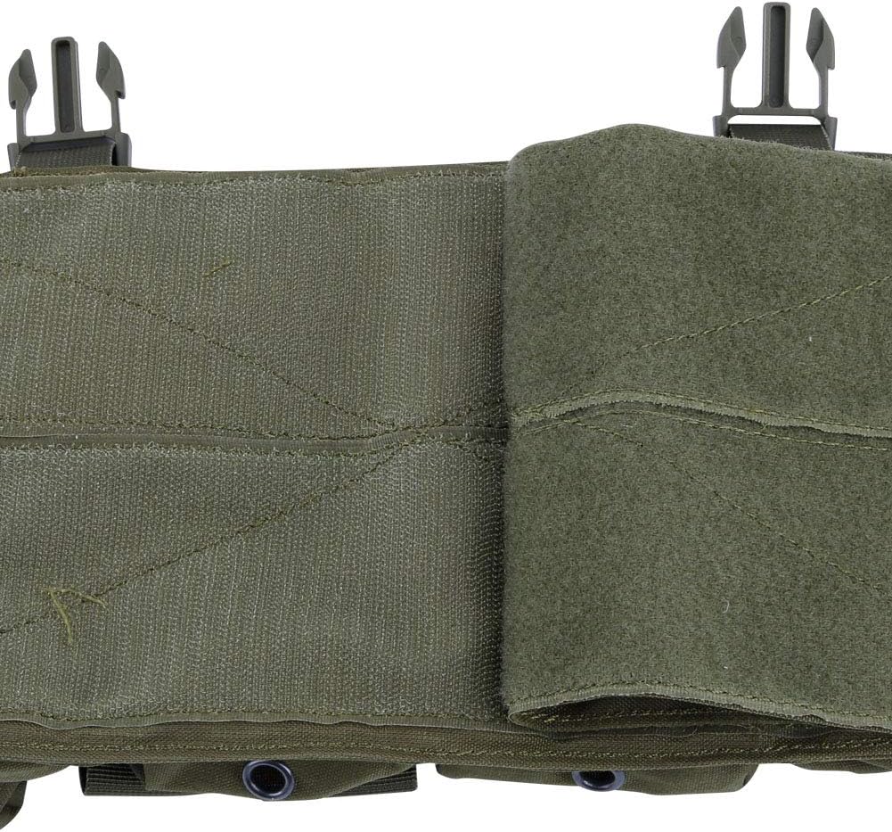 Tactical Chest Vest Rig Adjustable X Harness with 5.56 9mm Rifle Mag Pouches for Airsoft Shooting Wargame Paintball