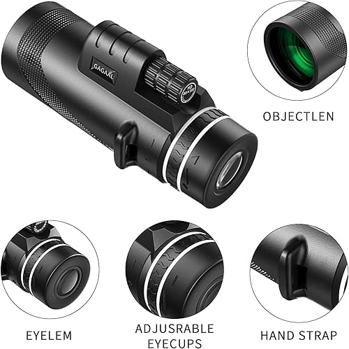 Miniatura 9 de Telescopio monocular de 40 x 60  Telescopio monocular pequeño 2023 de alta potencia, telescopio monocular para soporte de teléfono inteligente y