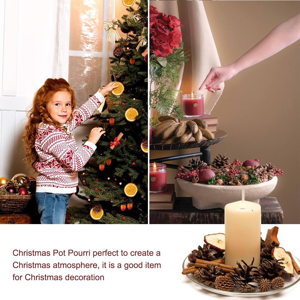 Kit Fai Da Te Corona Avvento Natale - 71 Pezzi Decorazioni Naturali Con LED, Pigne, Arance Secche E Cannella