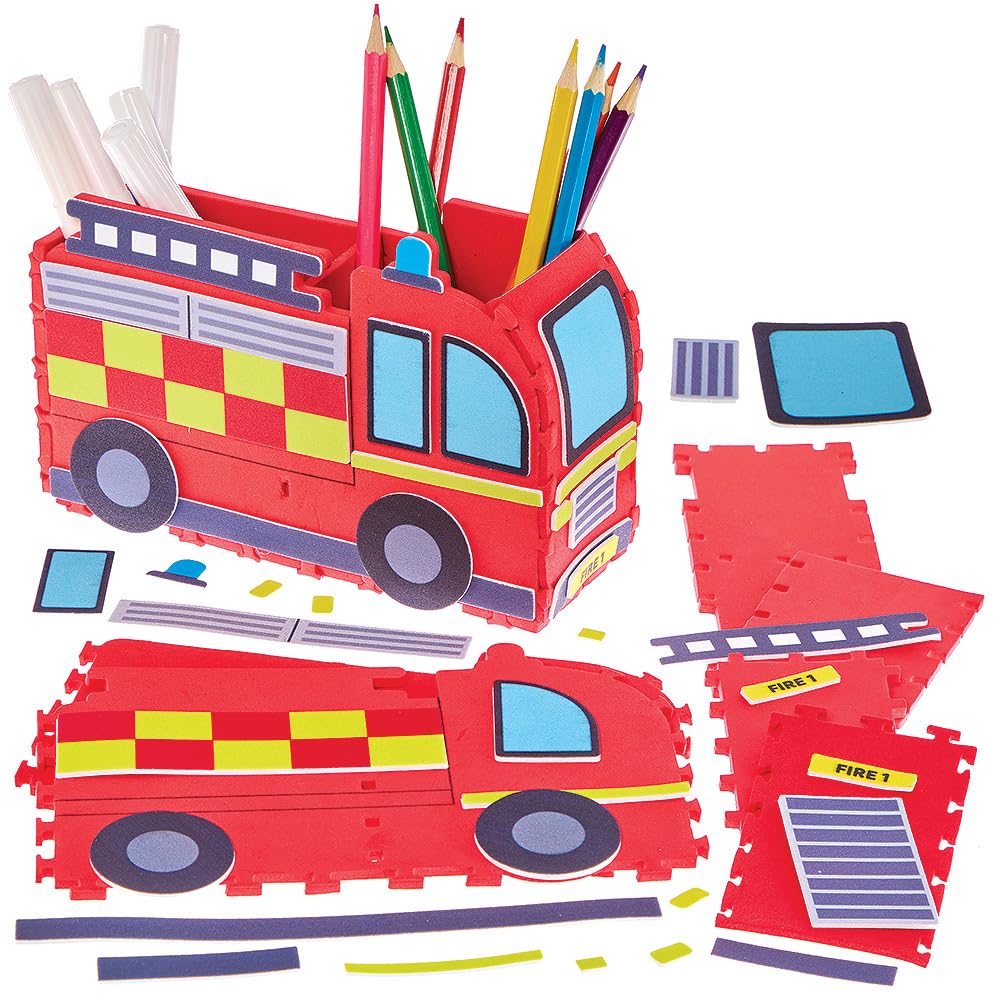 Baker Ross FN060 Kit di penne 3D per motori antincendio - Confezione da 2, kit di artigianato divertente per bambini