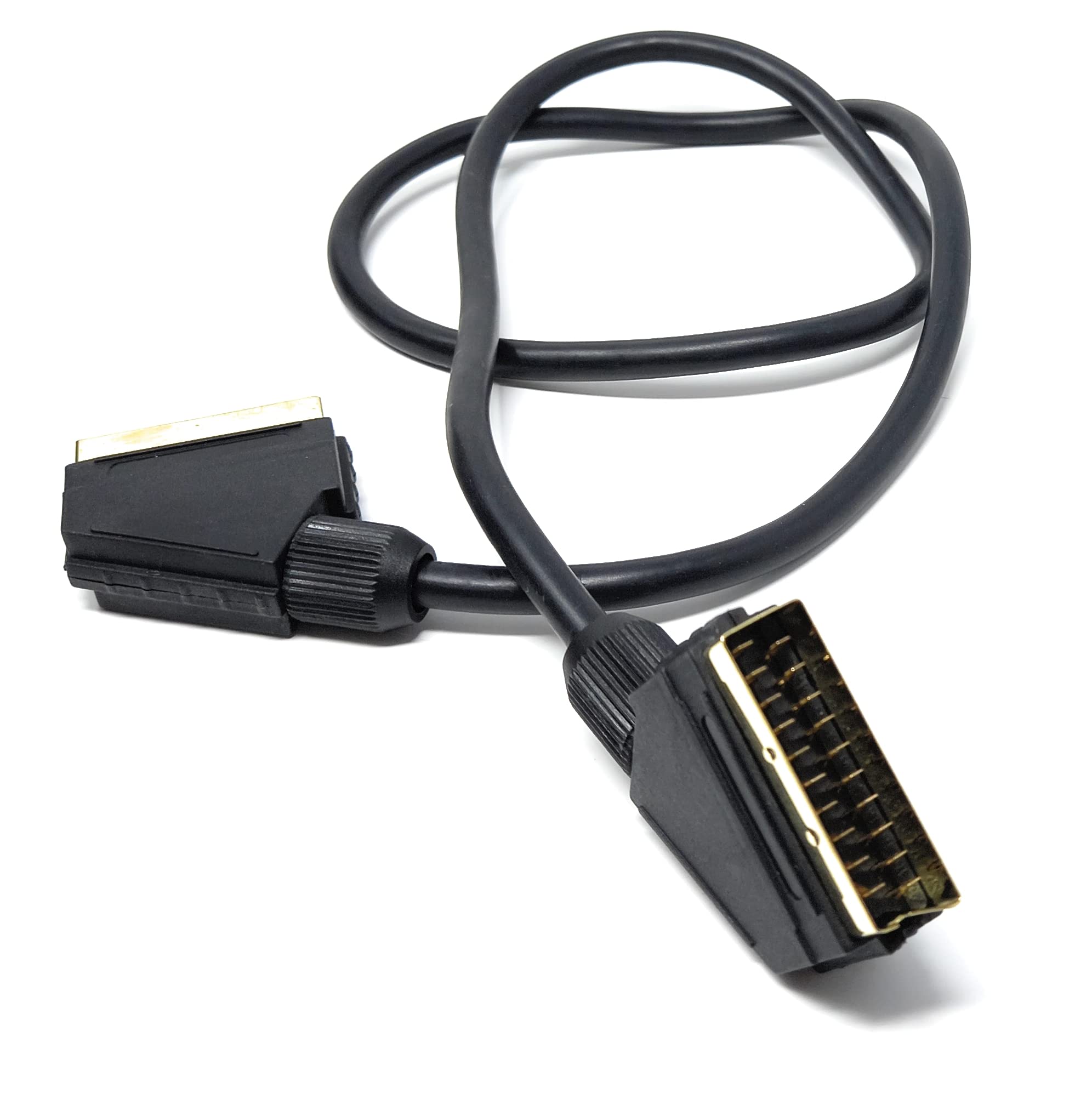 DRUT 1m Scart to Scart Cable Lead, 21 Pin Male to Male (Plug to Plug) RGB Cord for TV VCR, DVD Player Gold Plated (3ft) - Image 4