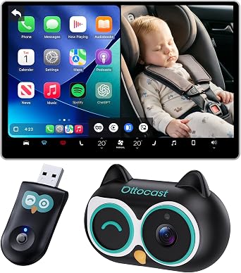 OTTOCAST Baby Car Camera with Wireless CarPlay Adapter