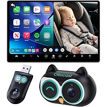 OTTOCAST Baby Car Camera with Wireless CarPlay Adapter | Uses your cars built-in screen, no extra monitor needed Monitor Baby While Driving