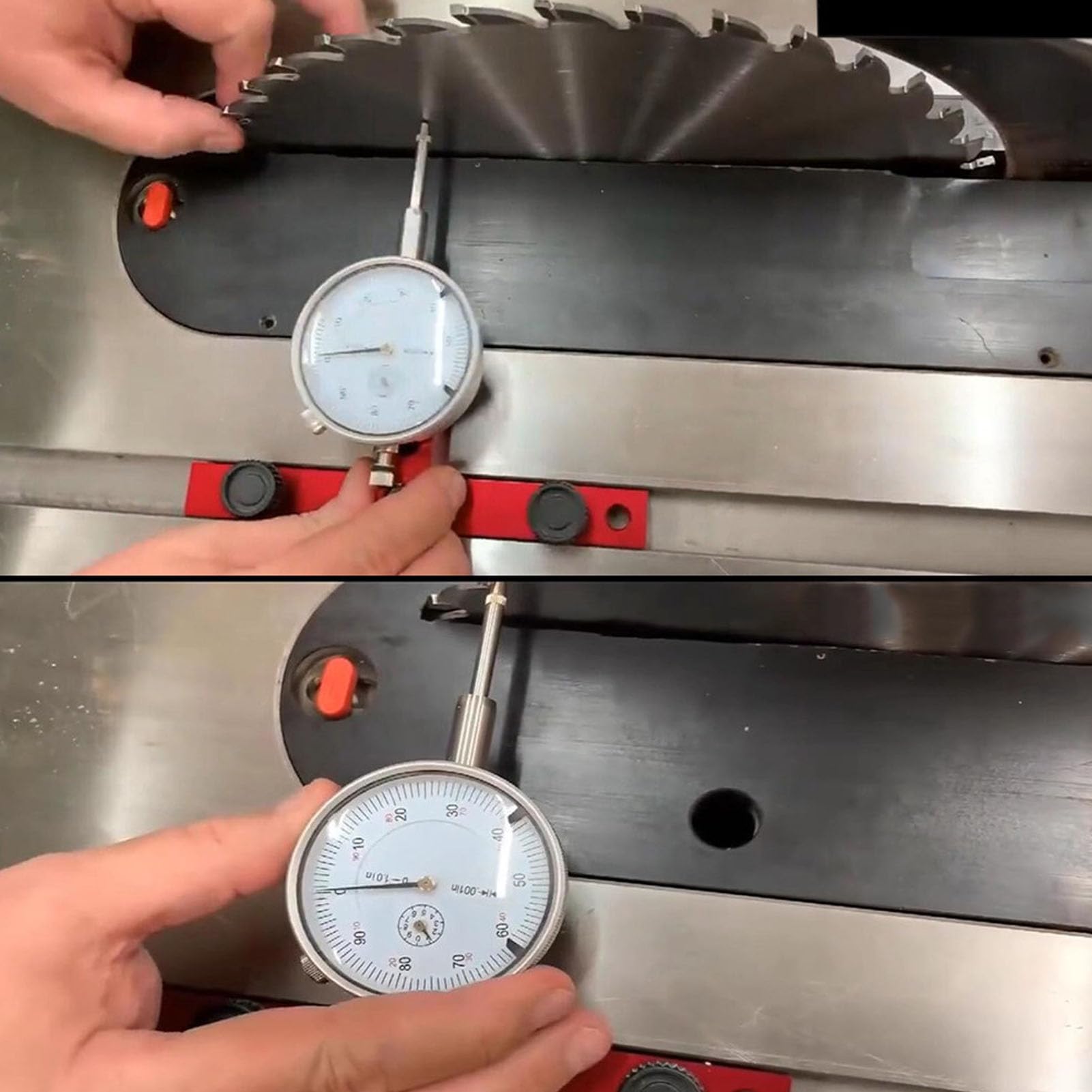 Tischkreissägen-Messgerät, digitales Messuhr-Messgerät, 0,3 Zoll hochpräzise Tischkreissäge aus Aluminiumlegierung mit einstellbarer Länge zum Ausrichten und Kalibrieren von Werkstattmaschinen