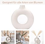 CEMABT Vases pour Pampas Grass, Vase Créative Moderne Décor Maison, Vasé fait main blanc céramique séché Fleurs Artisanat ornements pour Bureau Décoration