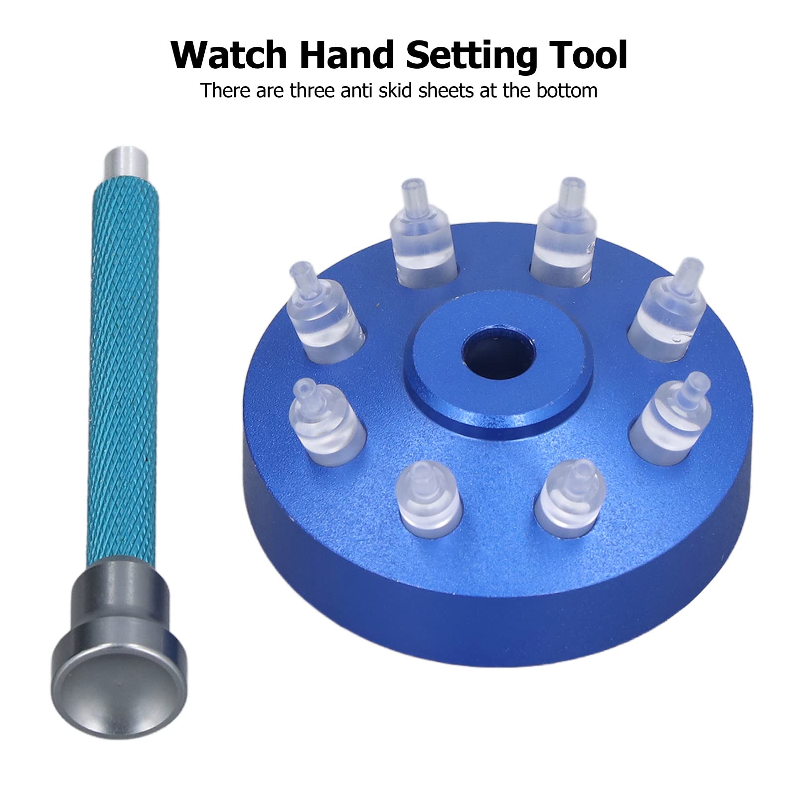 Herramienta de configuración de Puntero de Reloj, Herramienta de Montaje de Puntero de Reloj fácil de Usar, Varios for reparación de relojes/1363 (Size : Blue)