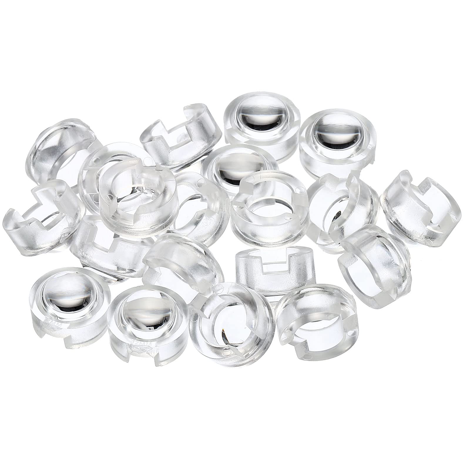 PATIKIL 13mm LED Convesso Lente, 20pz 30 Gradi Fascio Angolo Acrilico LED Ottico Convesso Condensatore Obiettivo per 1W 3W LED Lampada Perline Infrarossi Fotocamere, Trasparenti