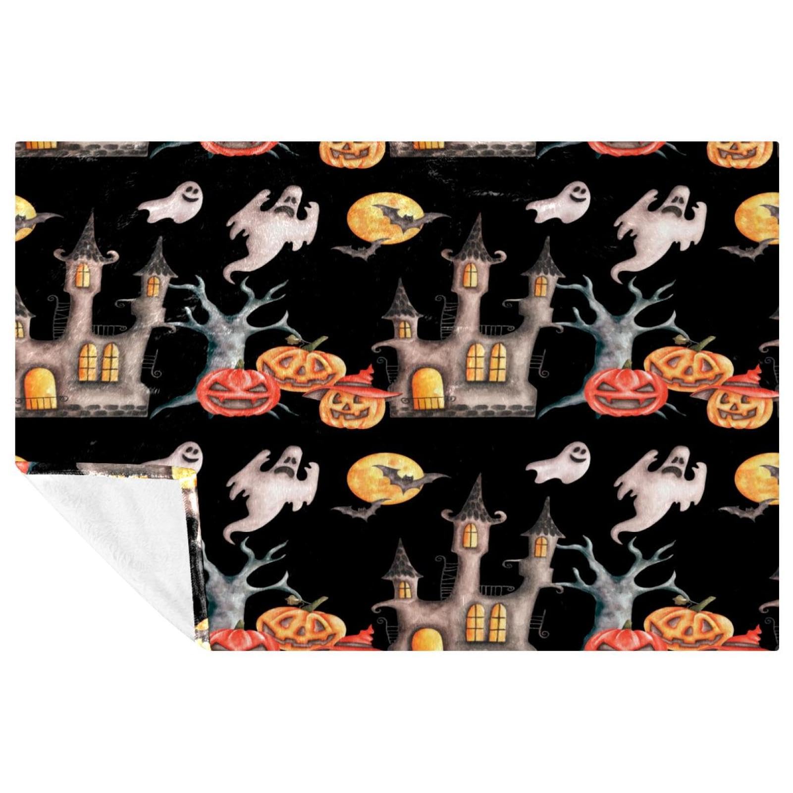 Plaid Halloween pour pique-nique, camping et canapé confortable