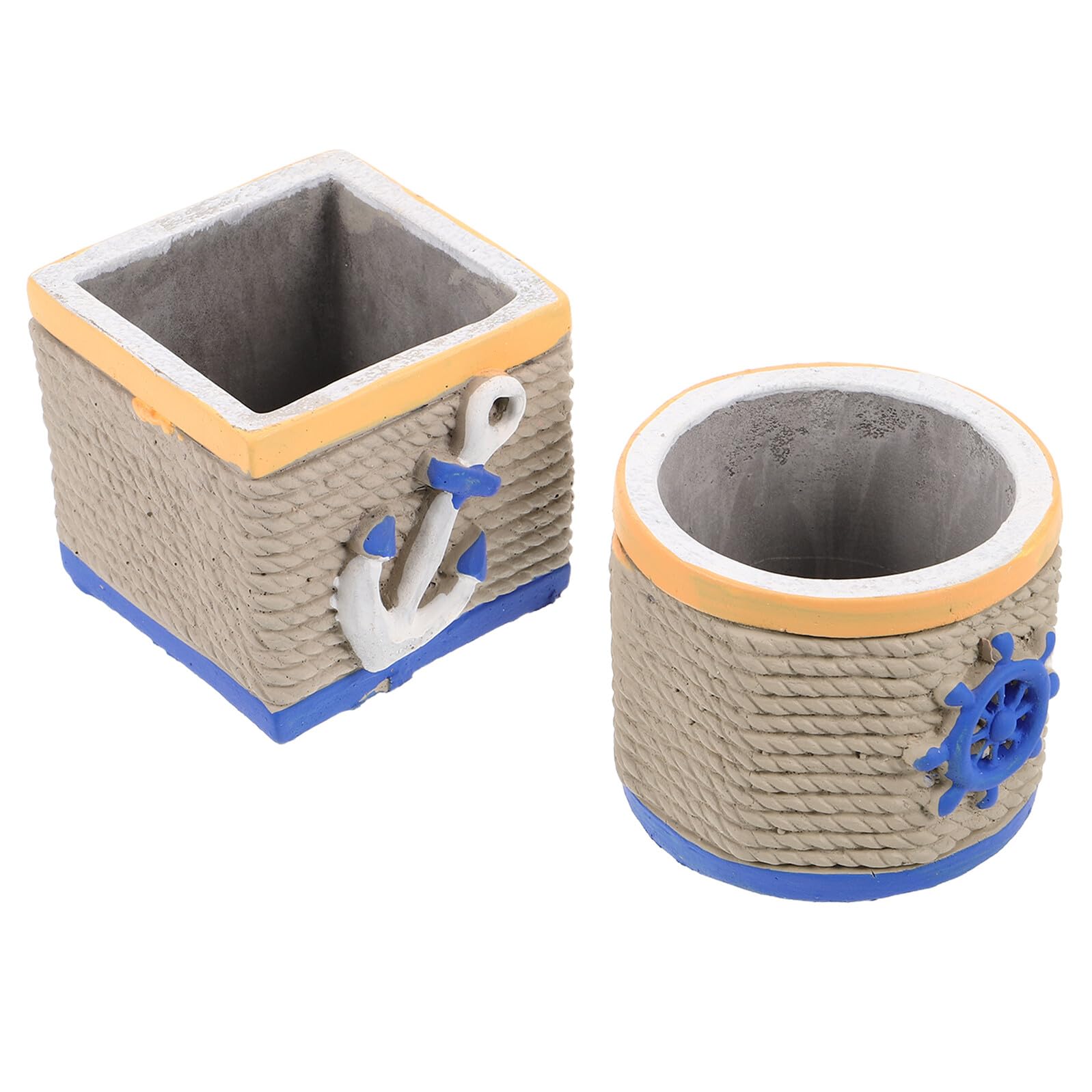 Pot de fleurs succulentes ciment compact - Jardinière mini plante grasse maison