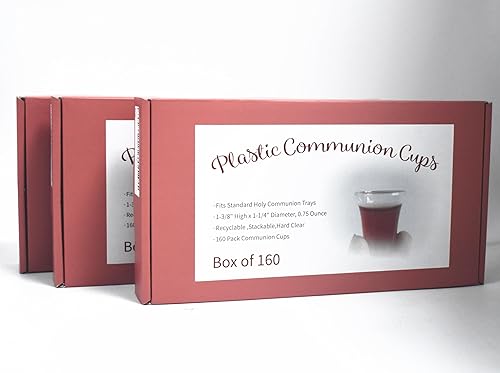 Miniatura 9 de Vasos de comunión de plástico – 160 por caja se adapta a bandejas de comunión estándar – Caja de 160, 1-3/8" de alto