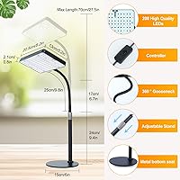 Vista 5 de FECiDA Luces de cultivo de escritorio para plantas de interior, bonsái, inicio de semillas, luz de cultivo UV-IR de espectro completo, consumo
