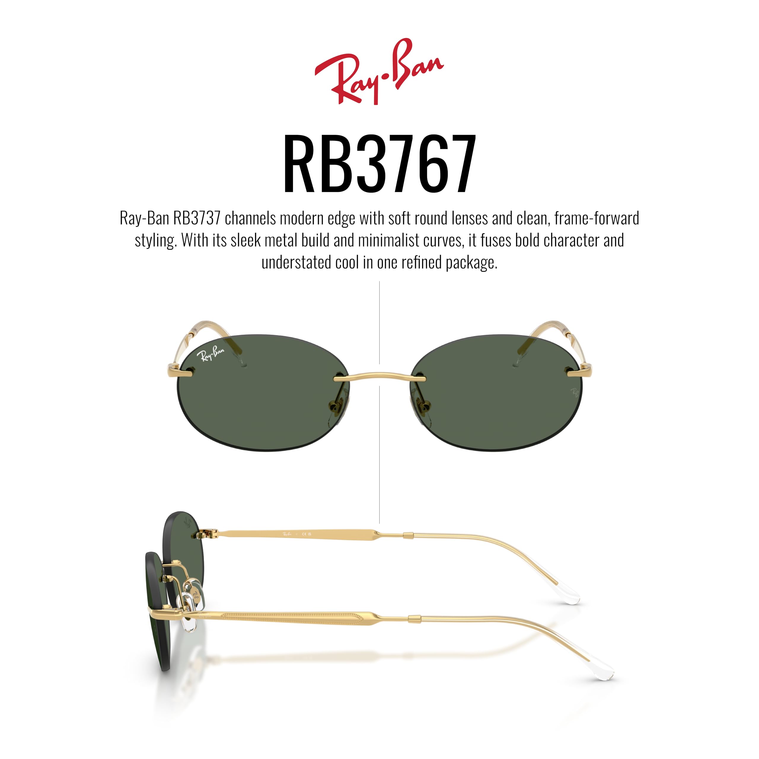 Ray-Ban Occhiali da sole ovali Rb3767