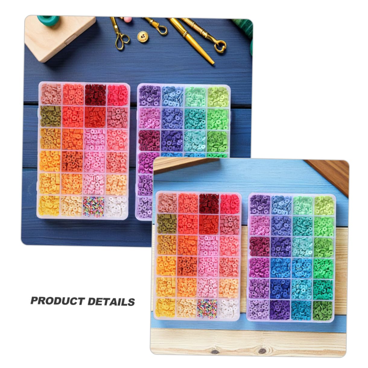 Homoyoyo 1 Juego Kit Para Hacer Pulseras De Cuentas De Arcilla Kits De Cuentas Para Manualidades a Granel Para Joyería Vistoso 100 Piezas Arcilla Polimérica Cepillo De Chica