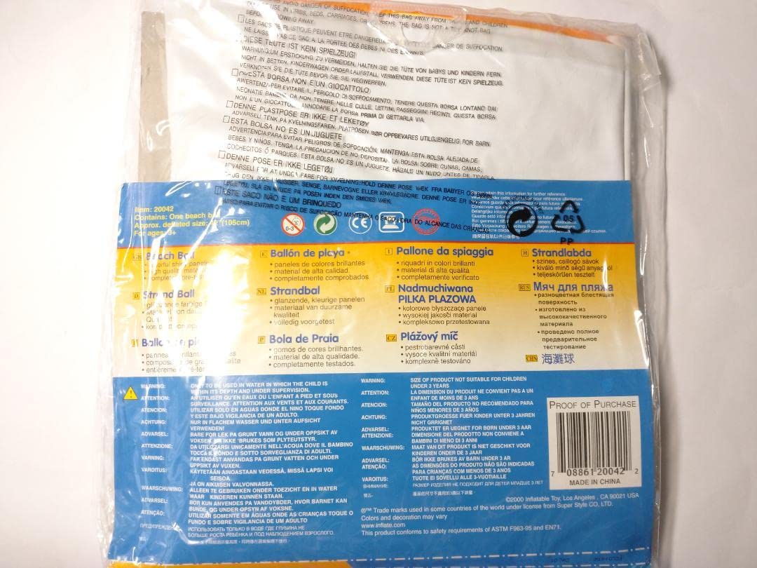 Amazon.co.jp: ビーチボール 無地 6色 カラー 42インチ 105cm 巨大