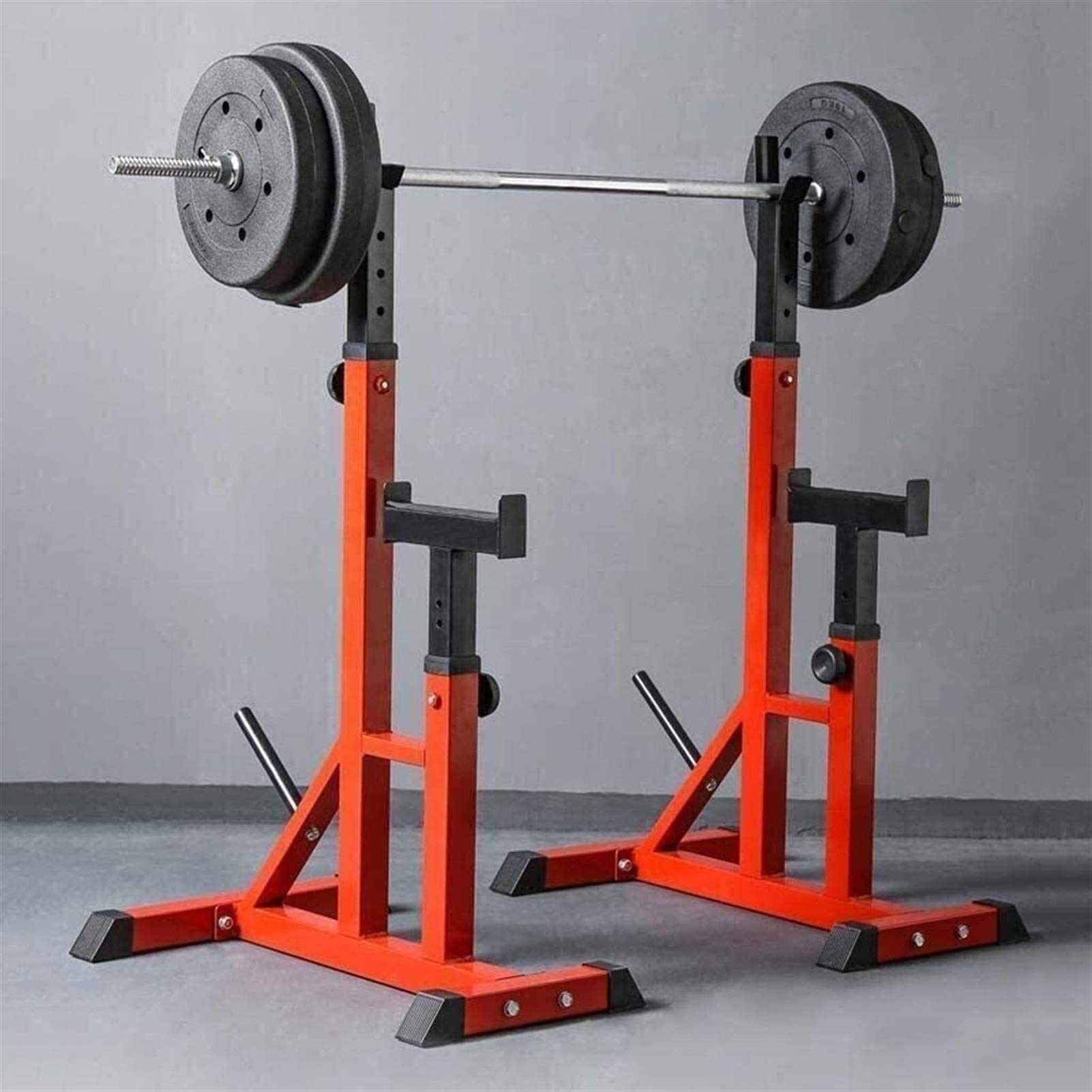 OTQEFTN Strength Training Fitness Exercise Equipment Adjustable Squat Rack Dipping Station Barbell Rack Dip Stand