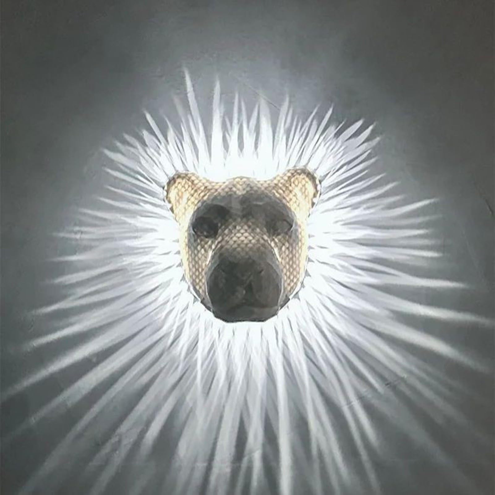 Lampada Da Parete A Forma Di Aquila Calva, Lampada Da Parete A LED Con Animali 3D, Lampada Creativa Intagliata In Resina, Lampada Decorativa A LED For La Casa(B Owl