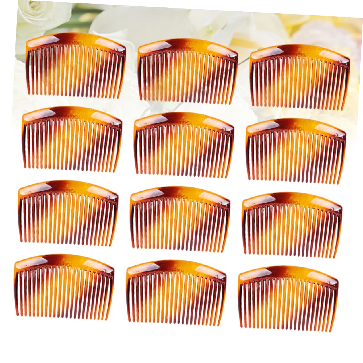 12pcs Yellow Plastic Hair Side Combs with Teeth for Women and Girls Easy to Use Hair Inserted Combs for Firm Hold Accessories for Any Occasion