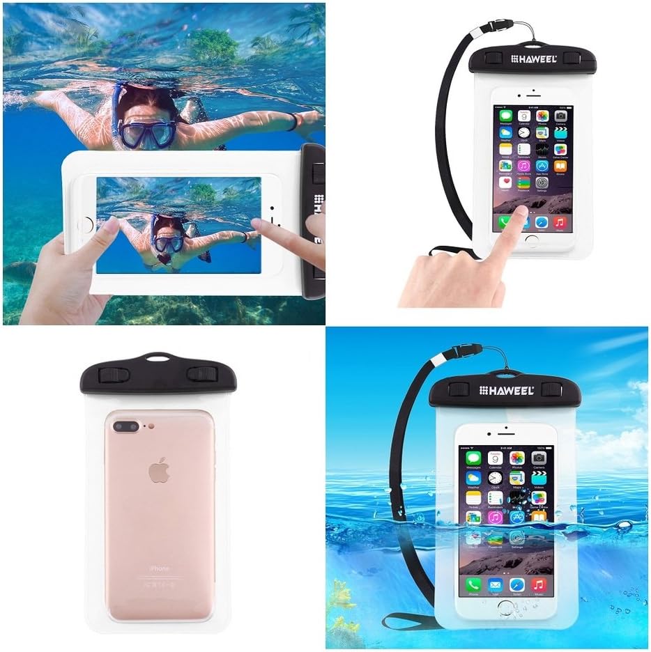 DFV mobileUniversal Protective Beach Case 30M Underwater Waterproof Bag for SISWOO C50 A - Transparent