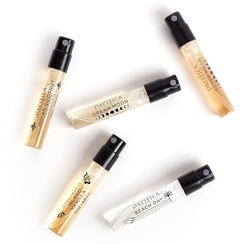 Miniatura 16 de Pacifica Beauty, Set de Prueba de Perfume en Spray Take Me There, 5 Fragancias, Set de Muestras de Fragancias para Regalo, Aceites Naturales y