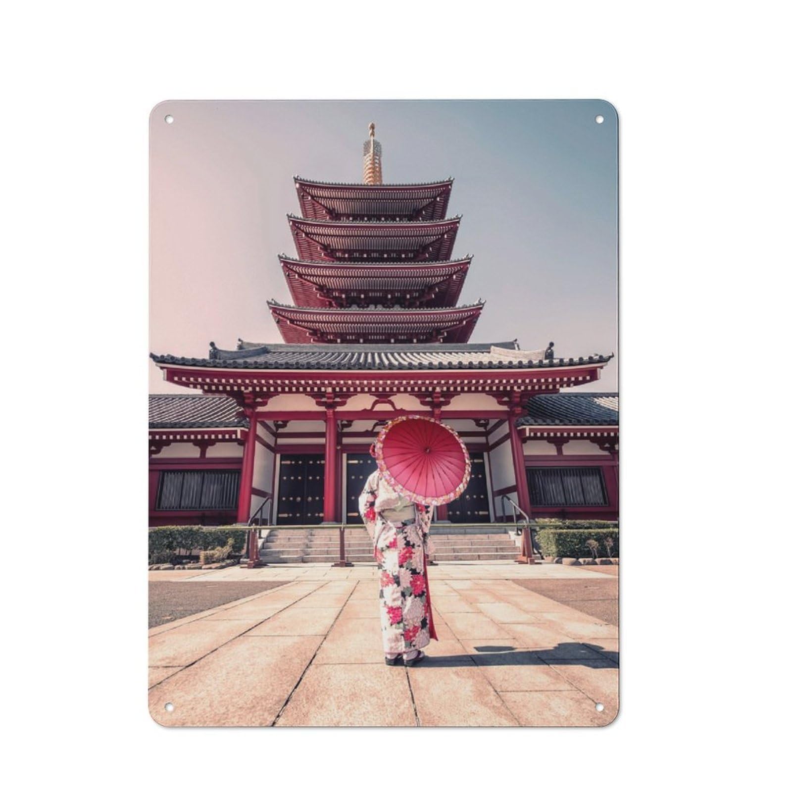 Junmoney Asakusa Metal Plaque 40X30cm With For Garage Wall, Vintage Decor, For Vintage Wall Decor Fans, For Metal Sign Collectors