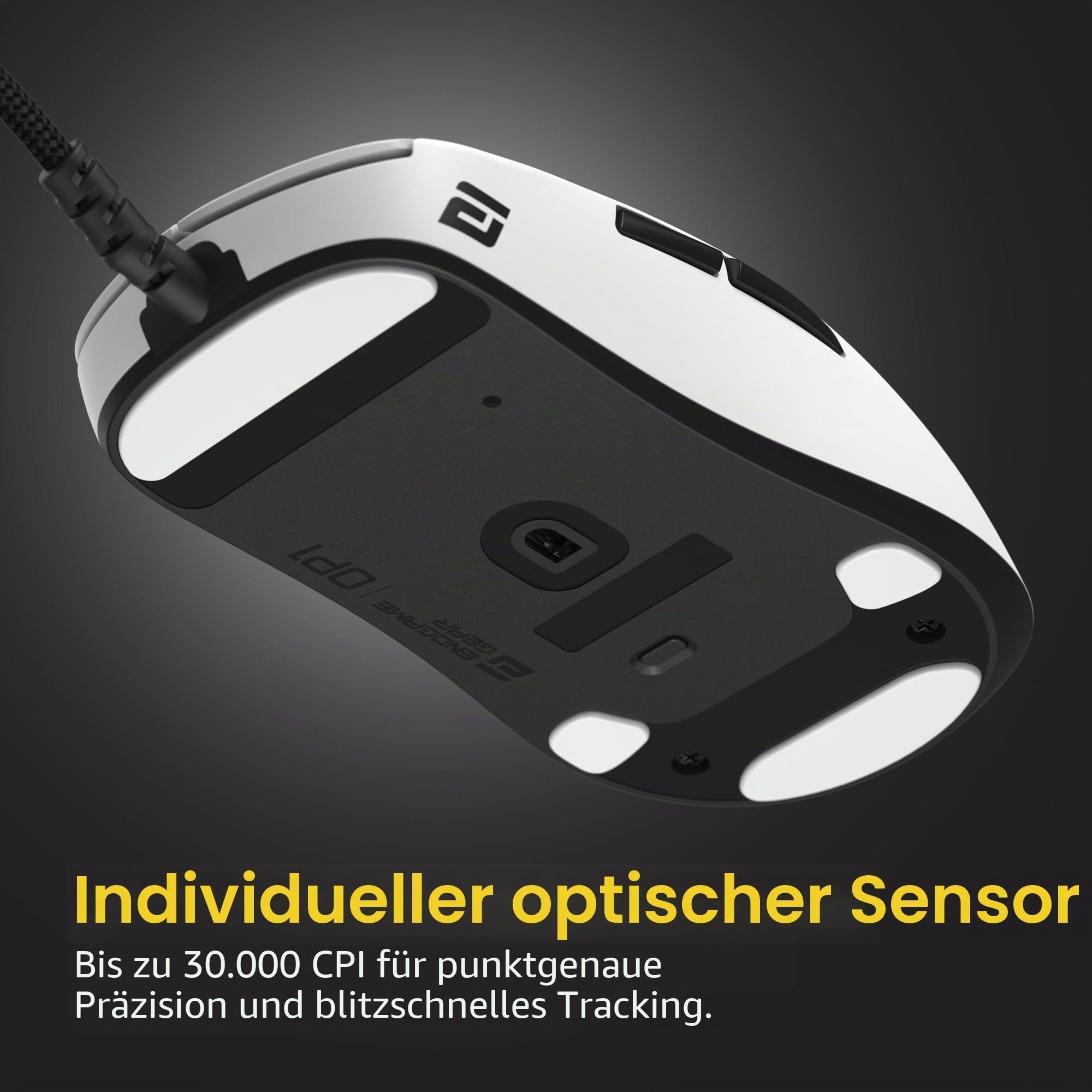 ENDGAME GEAR OP1 8k v2 Weiß – Esports Gaming Maus mit Kabel, 30K DPI optischem Sensor, 8000Hz Polling, austauschbaren Switches & Claw-Grip-Design | Leichte Esports Gaming-Maus, 30K DPI-Sensor, Hot-Swap-Schalter, Klauengriff, USB-FPS