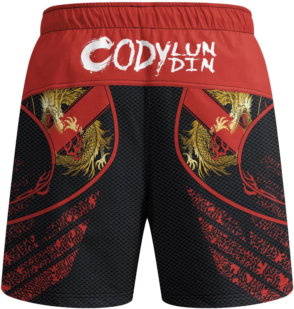 Men's MMA Shorts - Lightweight Quick-Dry Boxing & BJJ Trunks for No-Gi Grappling, Muay Thai, Fitness Training