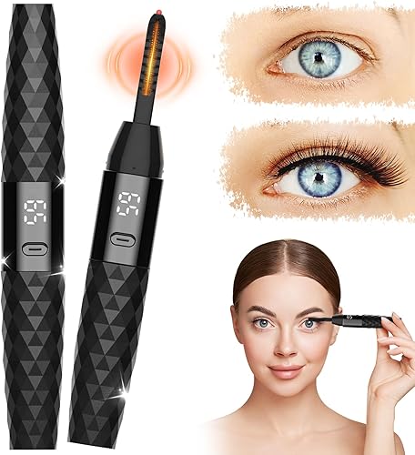 Miniatura 7 de Rizador de pestañas calentado, rizador de pestañas calentado, rizador de pestañas eléctrico recargable para pestañas naturales de larga duración 24