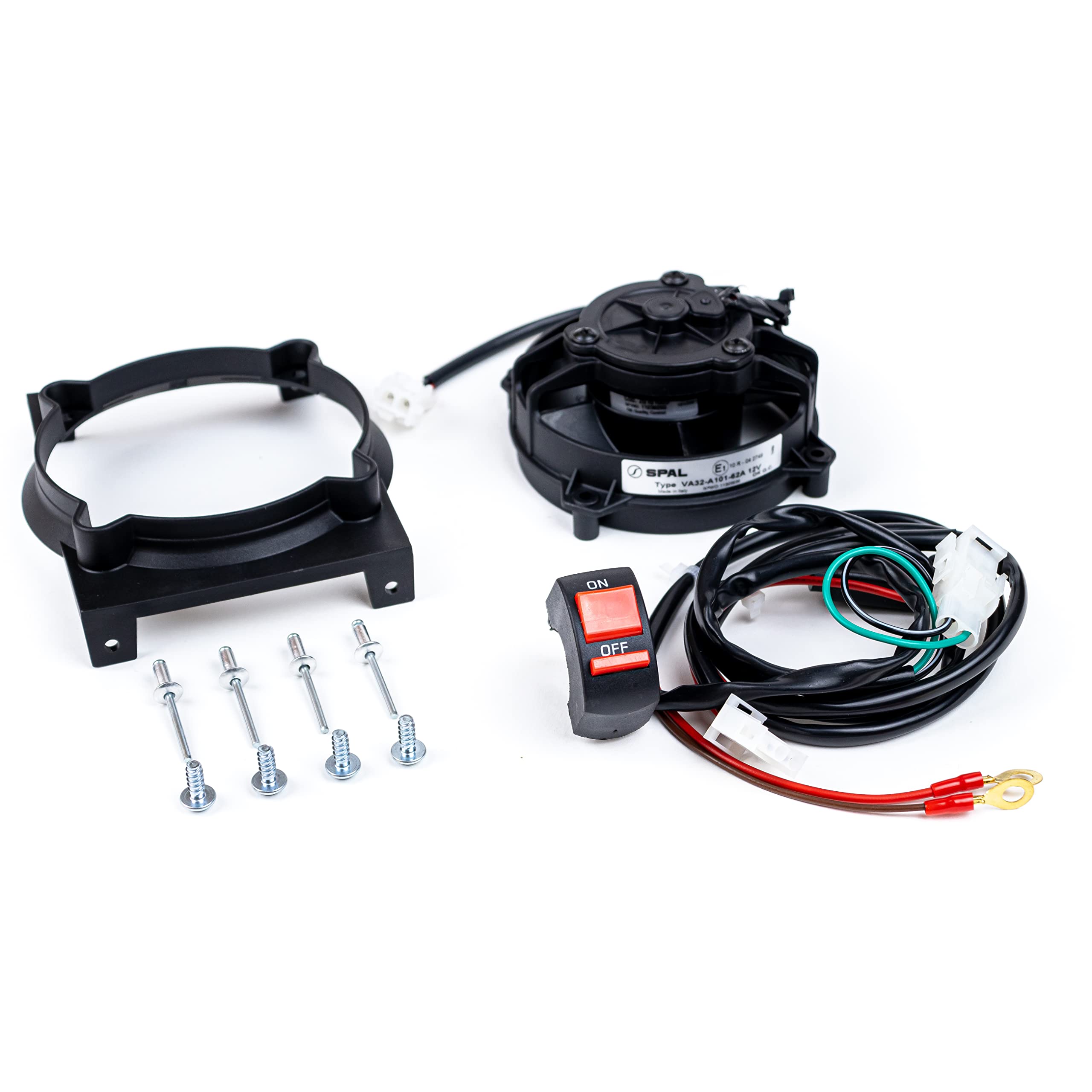 EXED® Parts - Kit ventola di raffreddamento radiatore originale per BETA RR, con interruttore ON/OFF, modello Dirt Bike dal 2020 al 2022 - Vestibilità perfetta, facile da installare -
