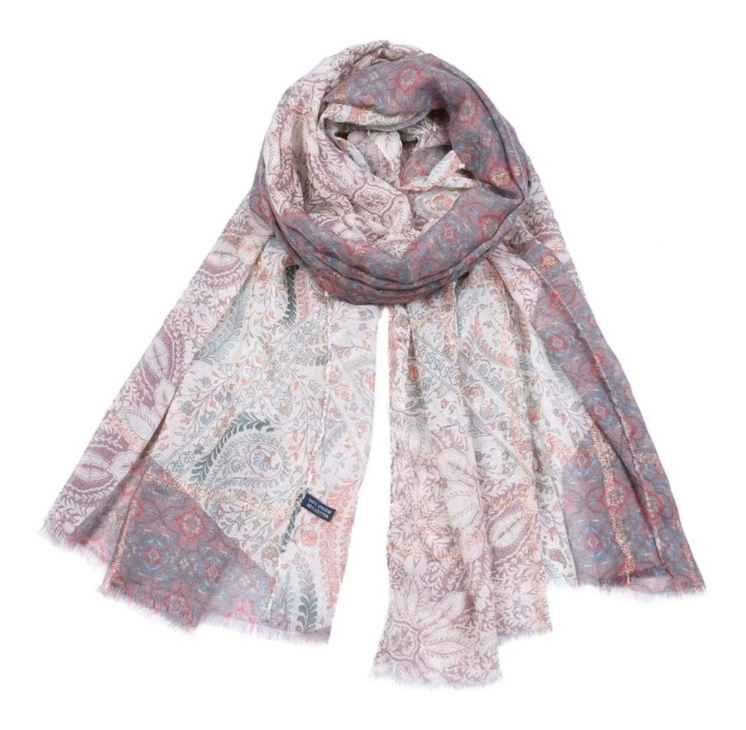 Sciarpa Invernale Sciarpa da Donna Scialle Avvolgente Protezione Solare Calda Modello con Stampa Dorata Regalo per Donna Sciarpa Scialle(B)
