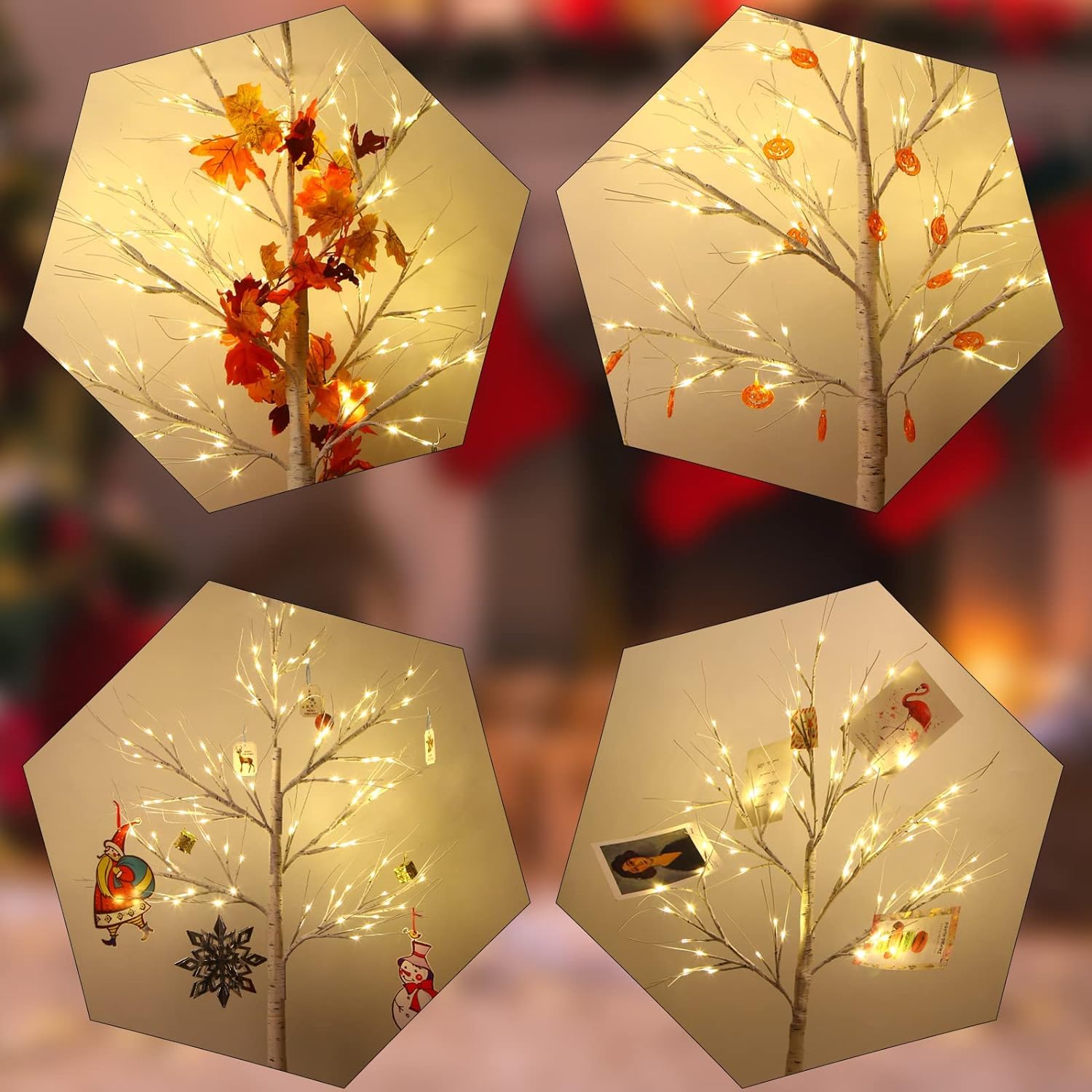 Amazon.co.jp: クリスマス シラカバ ツリー 白樺 電飾 インテリア